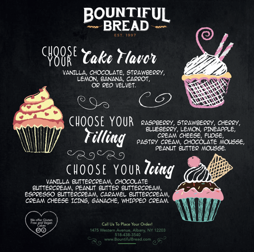 Custom Cakes Menu Bountiful Bread